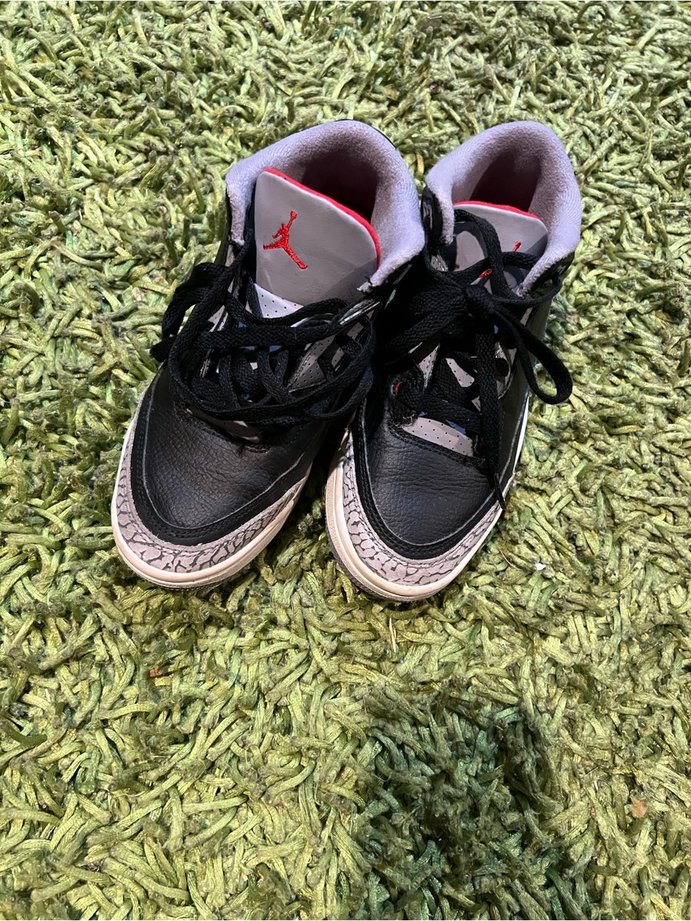 Jordan Kids Black, Gray and Red High-Top Sneakers